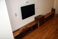 Hardwood Benches with Walnut Cabinets