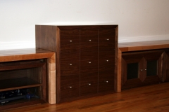 Hardwood Benches with Walnut Cabinets