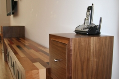 Hardwood Benches with Walnut Cabinets